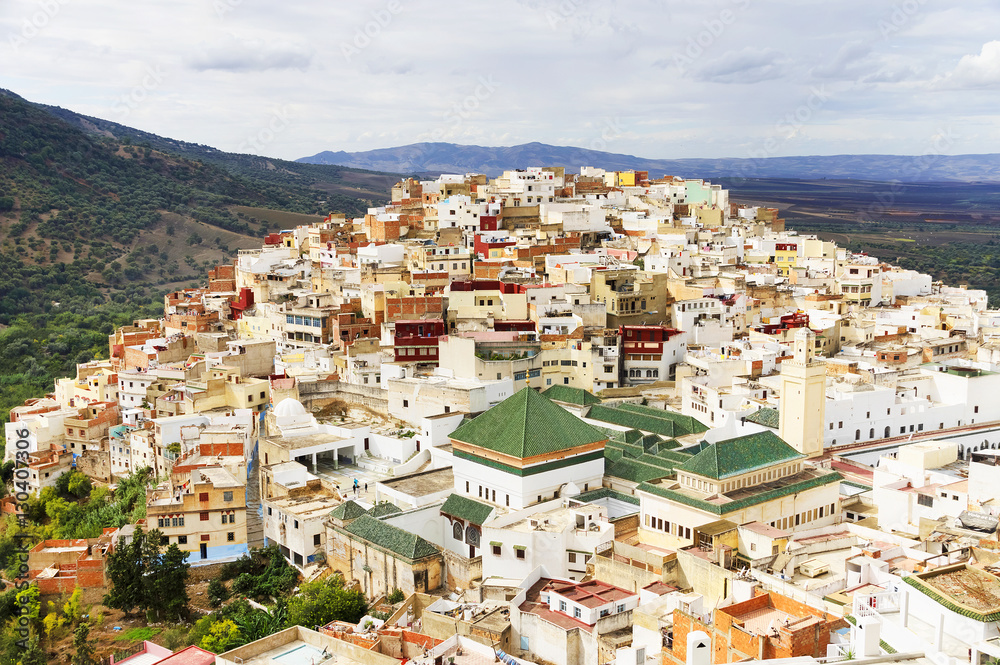 Moulay Idriss, the holy town in Morocco, named after Moulay Idriss I, arrived in 789 bringing the religion of Islam
