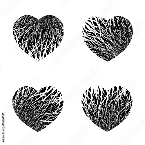 Heart vector. Grunge. texture. Graphics. Texture. heart Valentine's day