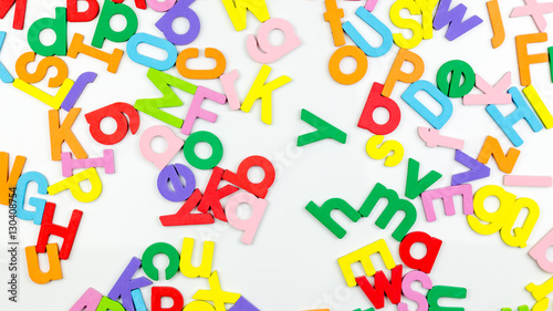 Magnetic alphabetic jumble on whiteboard