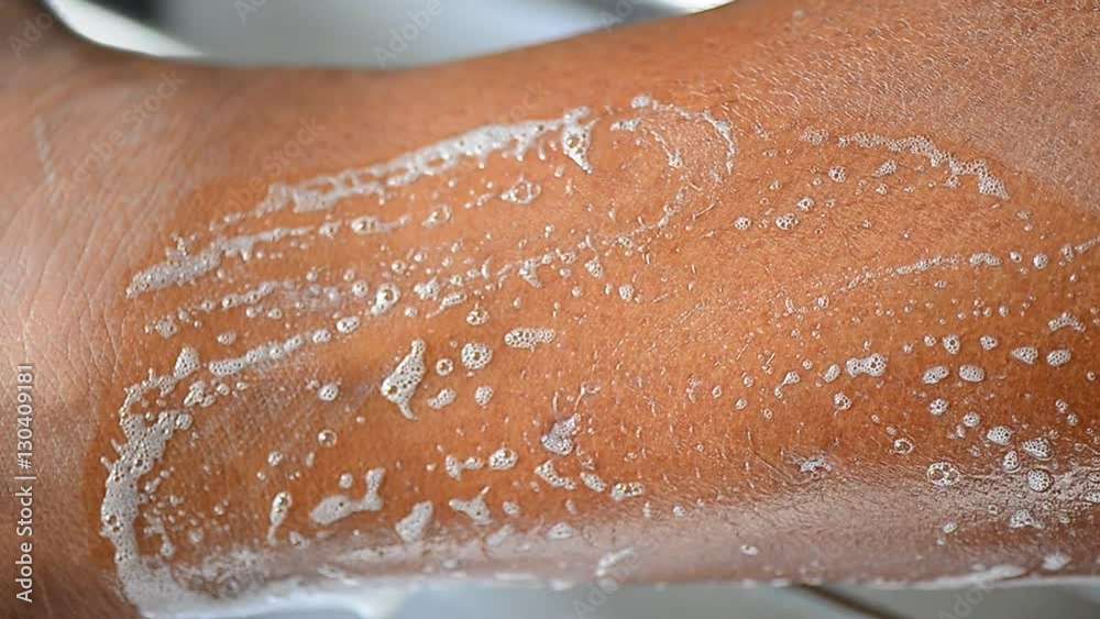 cleaning dog bite leg wound. Stock Video Adobe Stock