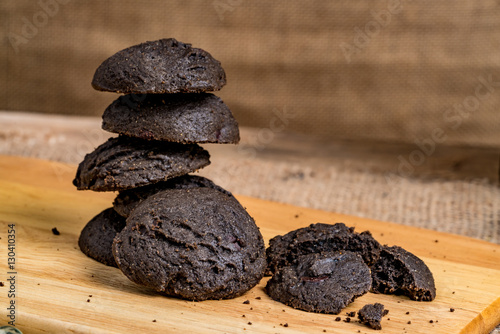 Black chocolate cookie