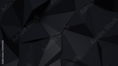 Stylowe czarne tło z abstrakcyjnych kształtów. Ilustracja 3D,