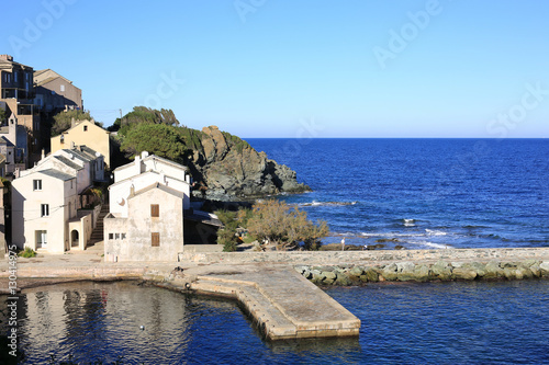 Fototapeta Naklejka Na Ścianę i Meble -  Village on the coast of Corsica Island, France