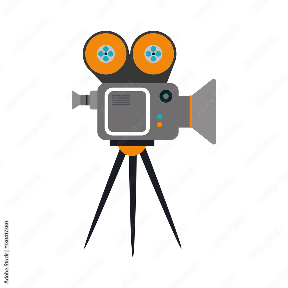 Obraz premium Cinema camcorder equipment icon vector illustration graphic design