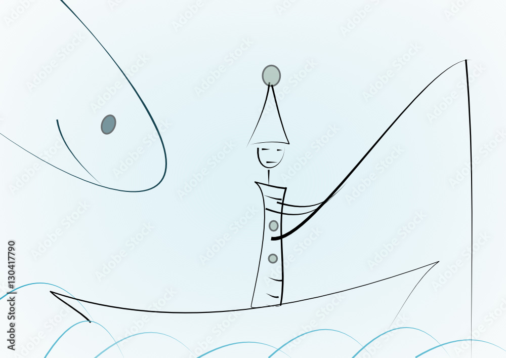 Pecheur En Barque Dessin Stock Vector Adobe Stock Pecheur En Barque Dessin Stock Vector Adobe Stock