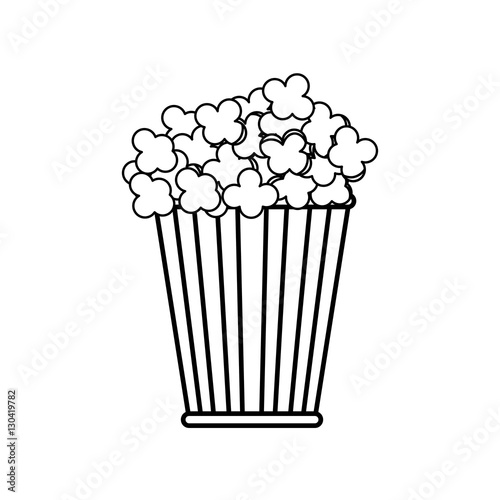 Isolated popcorn snack icon vector illustration graphic design