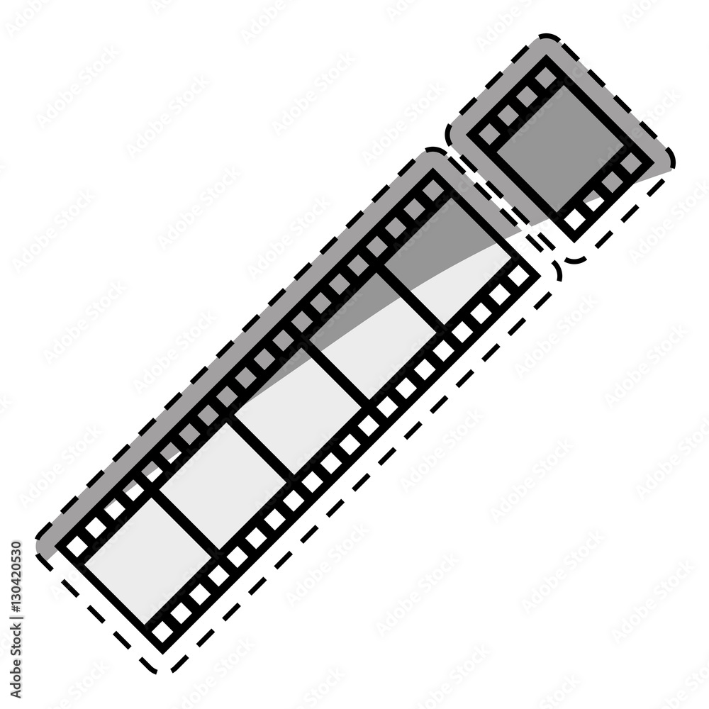 Movie roll equipment icon vector illustration graphic design