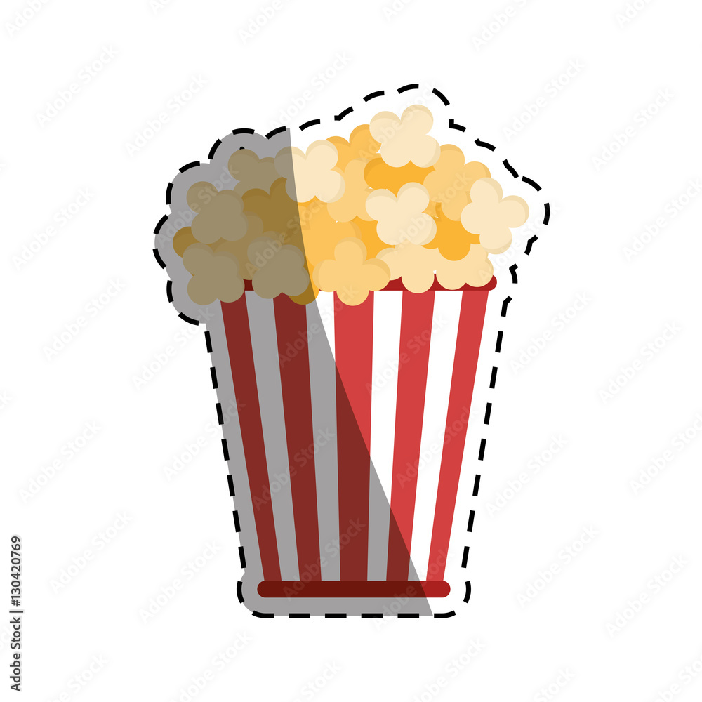Isolated popcorn snack icon vector illustration graphic design