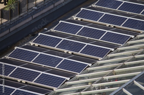 Canvas Print Solar panels roof