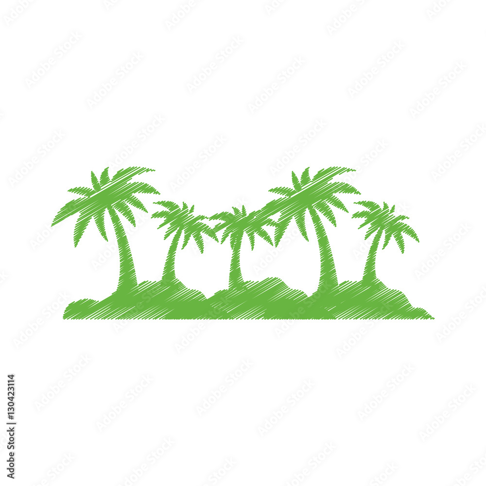 Obraz premium Island palm tree icon vector illustration graphic design