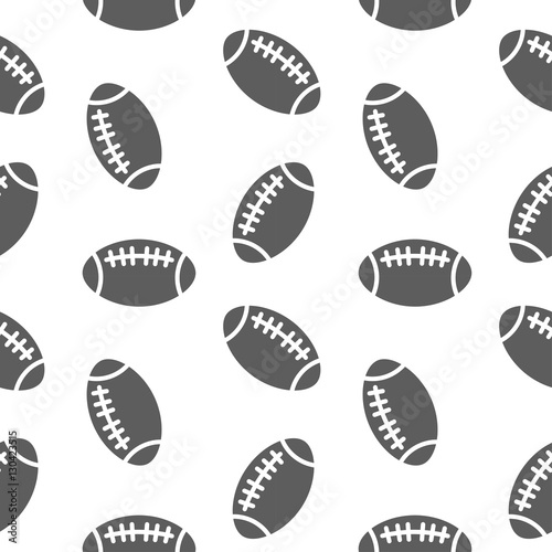 american football seamless pattern for boy. Sports balls on background