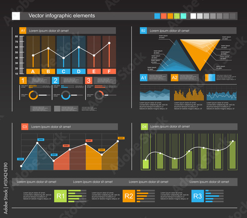 infographic elements. Head-up display elements for the web and app. Futuristic user interface. Virtual graphic.