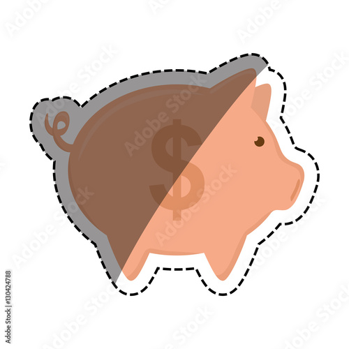 Piggy savings money icon vector illustration graphic design