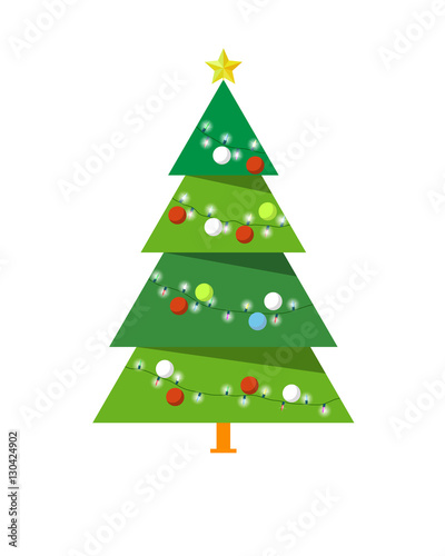 Christmas tree vector illustration