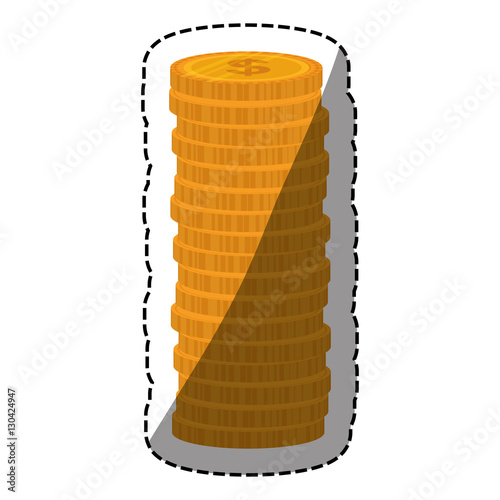 Isolated Coins money icon vector illustration graphic design