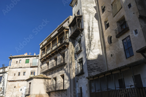Fototapeta Naklejka Na Ścianę i Meble -  Medieval, Old and typical houses of the Spanish city of Cuenca,