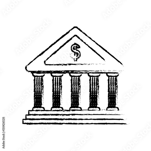 Bank building symbol icon vector illustration graphic design