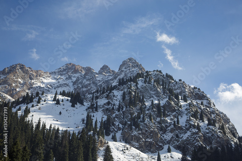 Beautiful view of Tian-Shan mountain. Kazakhstan.