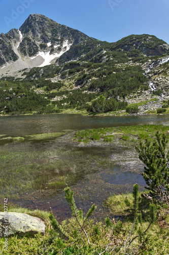 Fototapeta Naklejka Na Ścianę i Meble -  Landscape of Fish lakes and Sivrya peak, Pirin Mountain, Bulgaria