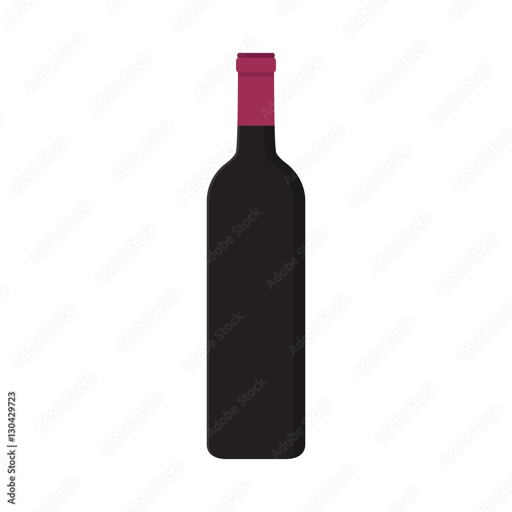 Flat icon bottle of wine with shadow. Vector illustration. Flat icon bottle of wine with shadow. Vector illustration.