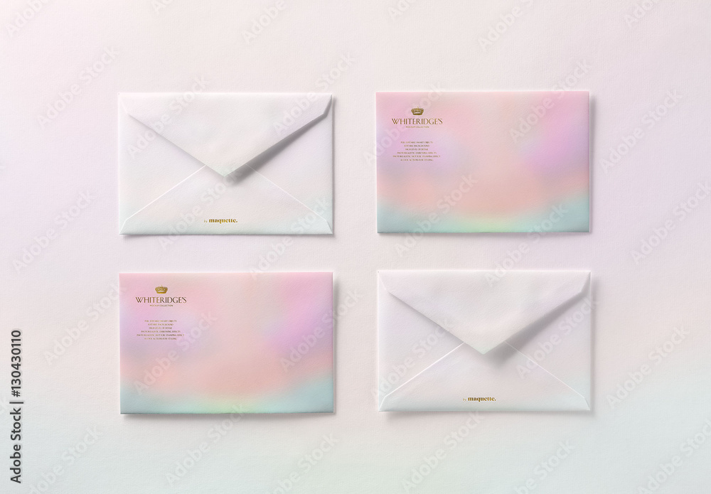 Four Luxury GoldEmbossed Envelopes Mockup 1 Stock Template Adobe Stock