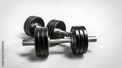 Dumbbell 3d isolated