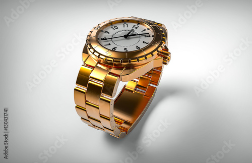 Wallpaper Mural Gold Watch isolated 3d Torontodigital.ca