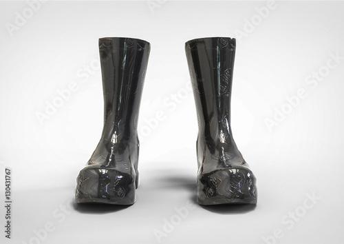 Wallpaper Mural Black Rubber Boots 3d Torontodigital.ca