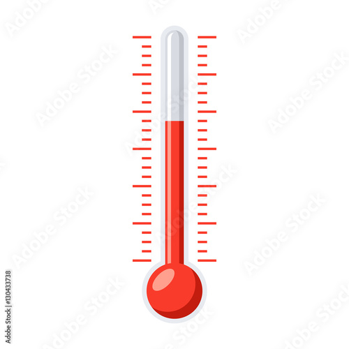 The thermometer vector illustration in flat style