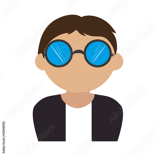 businessman character avatar icon vector illustration design