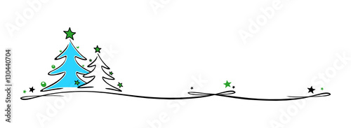 Christmas Trees with Abstract Bow