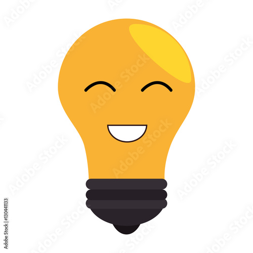 bulb light character education icon vector illustration design