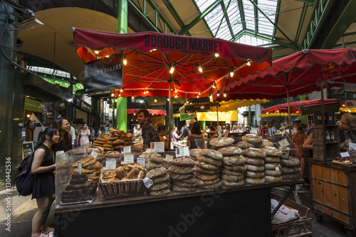 Customers at a bread stall, Borough Market, Britain's most renowned food market, Southwark, London photo