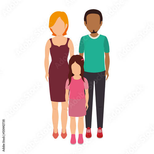 cute family characters icon vector illustration design