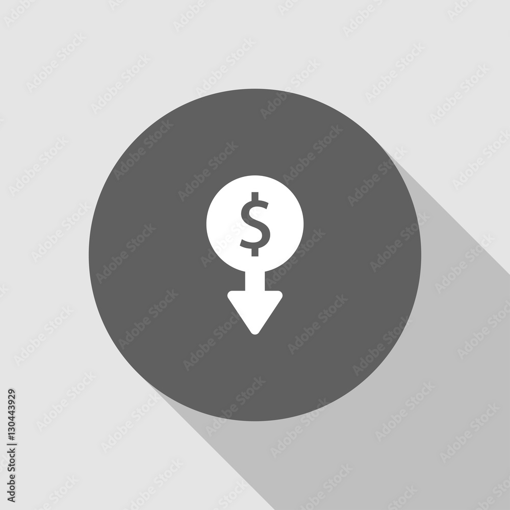 dollar down vector icon dollar down vector icon