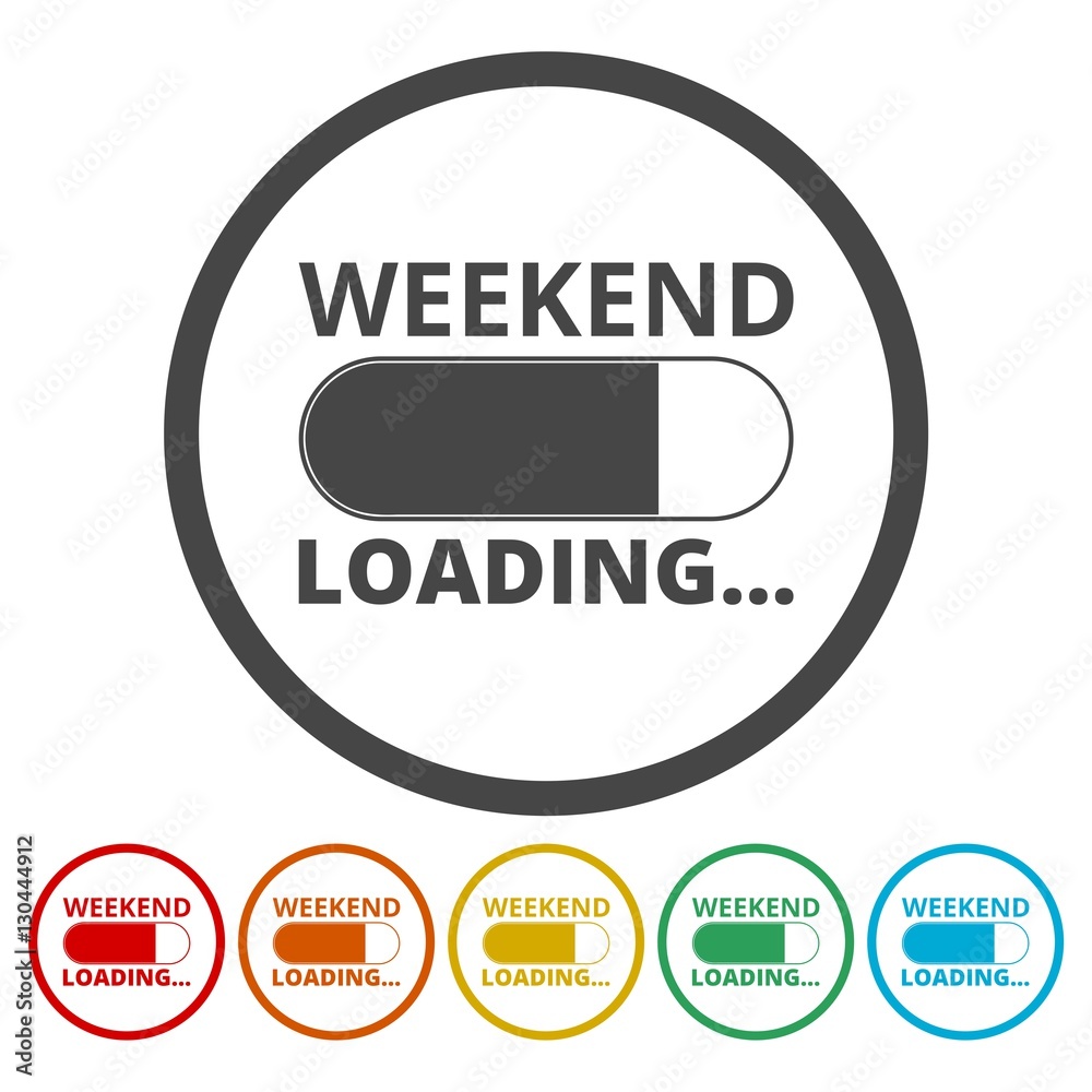 Weekend Loading icons set Weekend Loading icons set