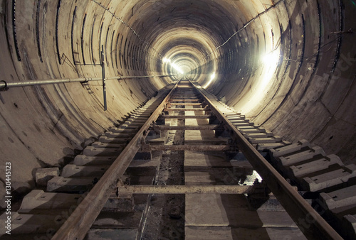 Subway tunnel in construction