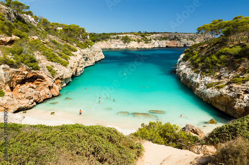 Fototapeta Naklejka Na Ścianę i Meble -  Calo des Moro, Mallorca. Spain. 
One of the most beautiful beaches in Mallorca.