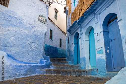 Blue medina of Chefchaouen city in Morocco, Africa © juriskraulis