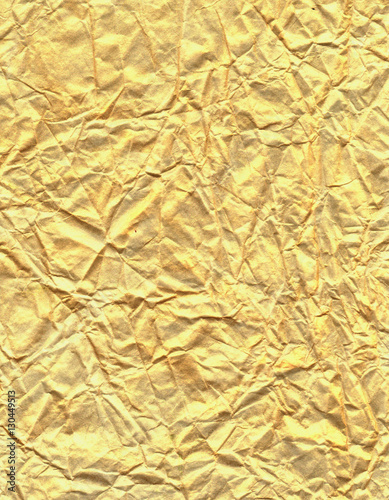 gold crumpled paper for abstract design background