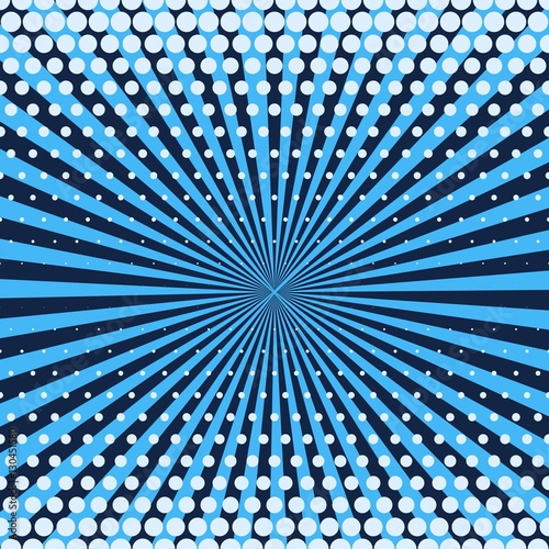 Abstract creative concept vector comics pop art style blank layout template with clouds beams and isolated dots pattern on background. For sale banner, empty bubble, illustration comic book design