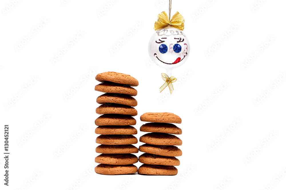 oatmeal cookies on a white background oatmeal cookies on a white background