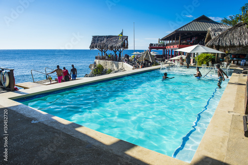 Swimming pool in Ricks Cafe, Negril, Jamaica