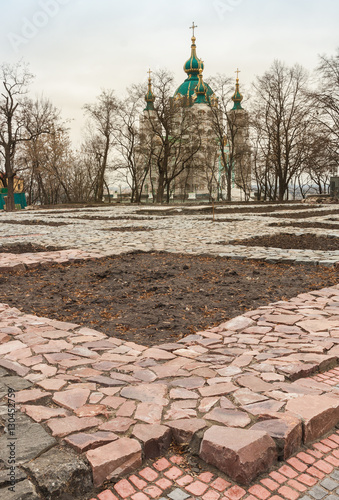 The foundation of the Tithe Church founded by Prince Vladimir in photo