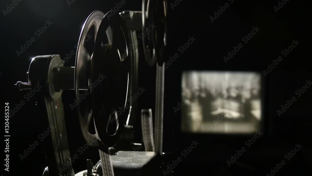  old 16 mm film projector, contrast lighting