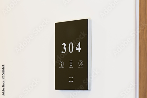 Luxury Hotel Electronic Doorplate Touch Doorbell Switch with Roo