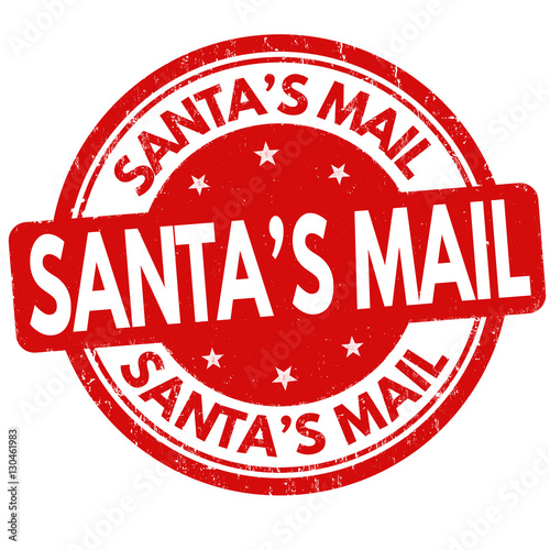 Santa's mail sign or stamp