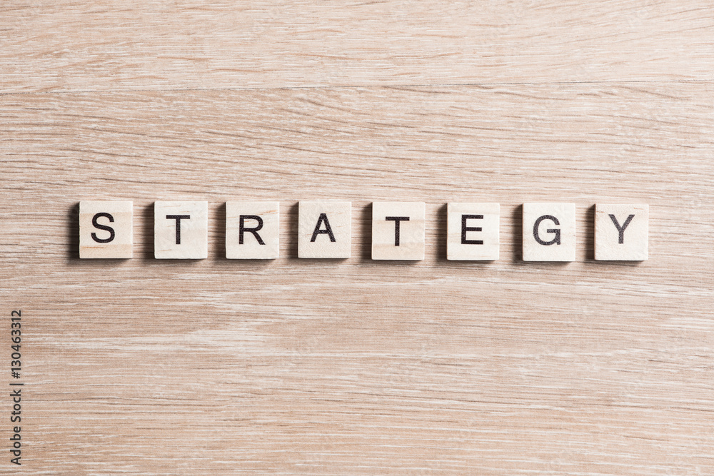 Fototapeta premium business conceptual word of wooden elements with letters