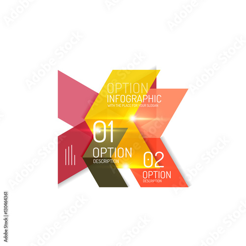 Abstract background, geometric infographic option templates © antishock