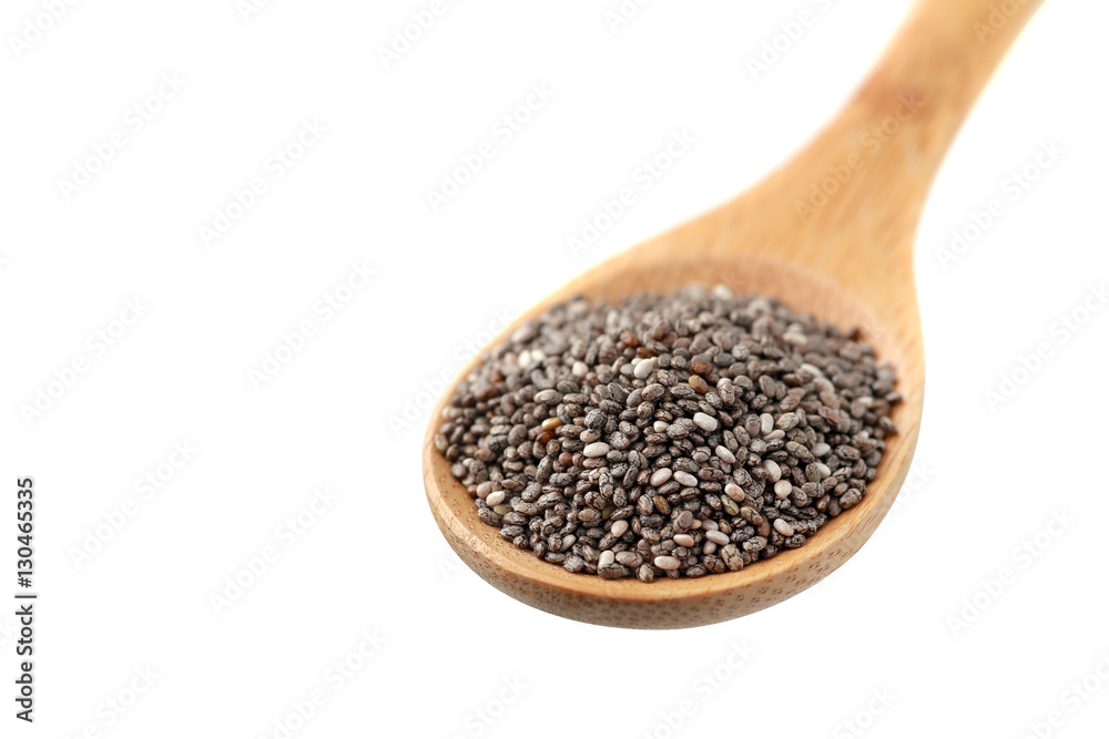 Chia Seed isolated on white background.
